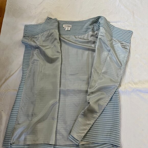 Designer FRANCO MIRABELLI 12 Blue 2 piece All-lined Jacket Skirt SUIT - Picture 12 of 13